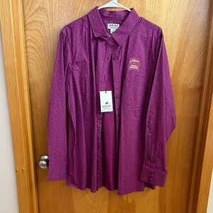 Ariat Women’s Purple Pattern Button Down Shirt